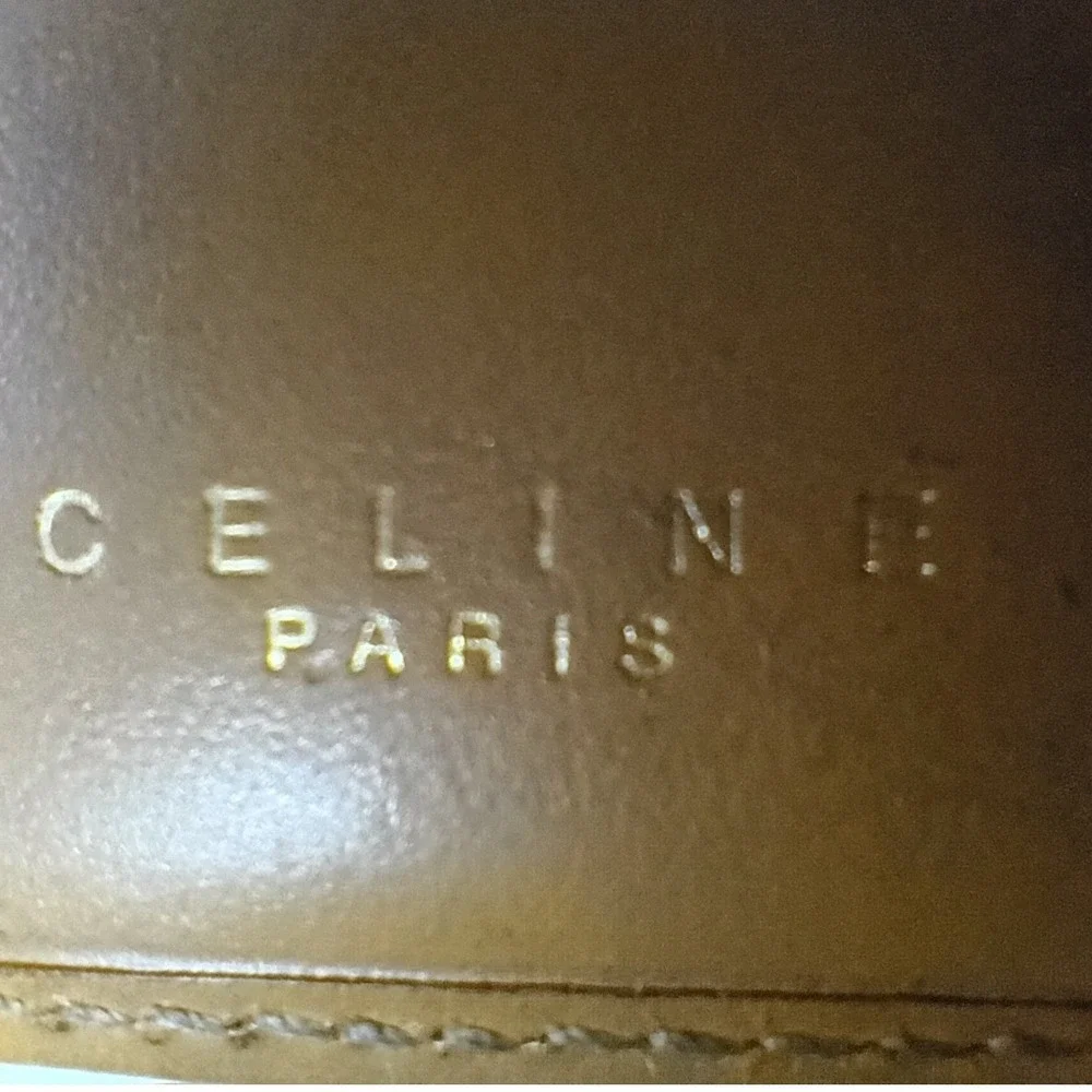 CELINE Vintage Brown Monogram Macadam Long Bifold Wallet